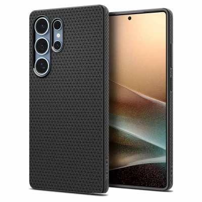 Abbildung von Spigen Liquid Air TPU Back Cover Schwarz Samsung Galaxy S25 Ultra