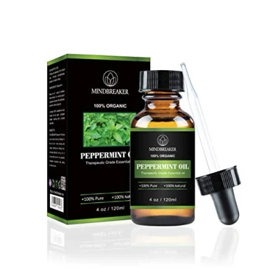 Abbildung von Pfefferminz ätherisches Öl, 100% reines organisches und natürliches, therapeutisches Pfefferminzöl für Diffusor, Entspannung, Haar Körpermischungen 120 ml (4oz)
