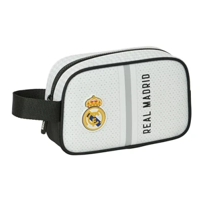 Abbildung von Safta Real Madrid 1. Mannschaft 24/25 Schulmaterial, ideal für Kinder verschiedener Altersgruppen, bequem und vielseitig, Qualität Widerstandsfähigkeit, Weiß/Grau, Estándar, Lässig