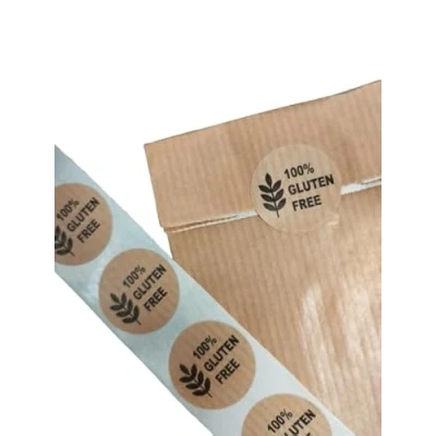 Abbildung von Gluten free Etiketten in Kraftkleber (500 Stk.)