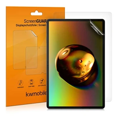 Abbildung von kwmobile 2X Schutzfolie kompatibel mit Samsung Galaxy Tab S7 Plus/Tab FE Folie klar Full Screen Tablet