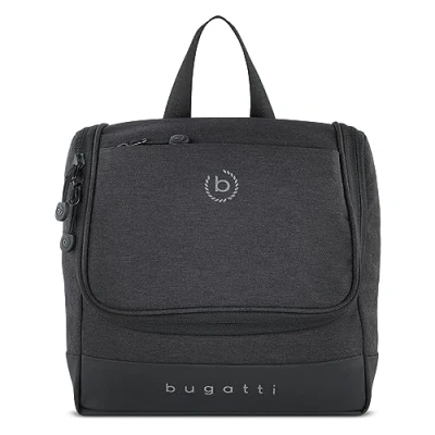 Abbildung von bugatti Universum Kulturbeutel S zum Aufhängen, Kulturtasche für Damen &amp; Herren in schwarz