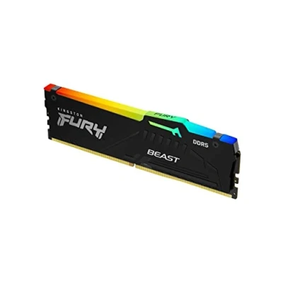 Abbildung von Kingston FURY Beast Schwarz RGB 32GB 5200MT/s DDR5 CL40 DIMM Desktop Gaming Speicher Einzelnes Modul KF552C40BBA 32