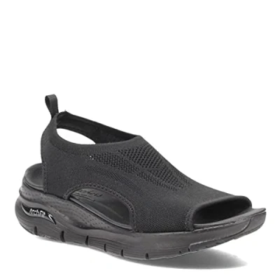 Abbildung von Skechers Damen Arch FIT City Catch Sandals, Black Knit, 41 EU