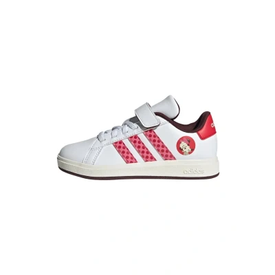 Abbildung von adidas Performance Grand Court Minnie Laufschuh Straße für Kinder, Größe: 33.5, Ftwr white pink fusion pure ruby Schuhe