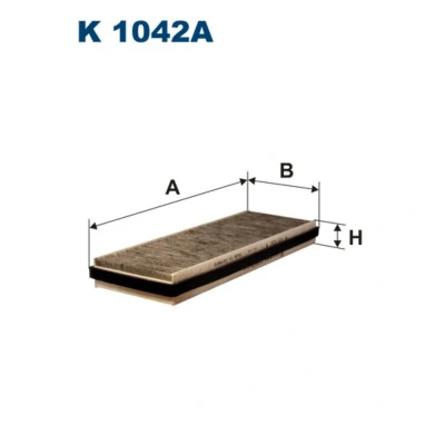 Abbildung von FILTRON K 1042A Innenraumfilter Aktivkohlefilter 378 134 37