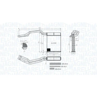 Abbildung von MAGNETI MARELLI 350218453000 Wärmetauscher