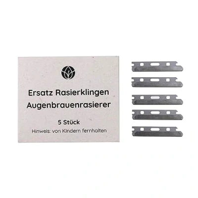 Abbildung von MYLILY Augenbrauen Rasierer Klingen 5er Pack Damen Rasierklingen 0,8mm, aus schwedischem Edelstahl (rostfreier Stahl) Gesichtsrasierer Dermaplaning
