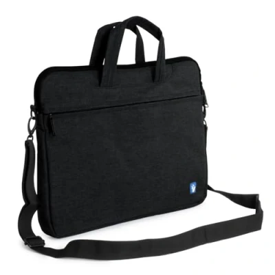 Abbildung von Vultech Notebook Tasche SC 1560, 39,6 cm (15,6 Zoll), Slim mit gepolstertem Laptop Fach, Griffe und Außentasche, Abnehmbarer Verstellbarer Schultergurt, Schwarz
