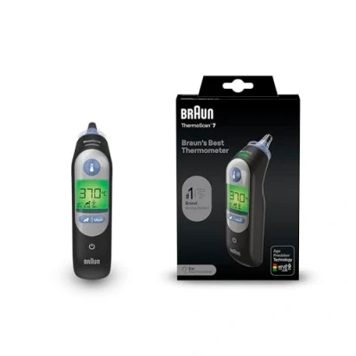 Abbildung von Braun ThermoScan 7 Ohrthermometer Age Precision Technologie Farbcodiertes Digitaldisplay Baby und kleinkindfreundlich Die #1 Marke bei Ärzten(1)