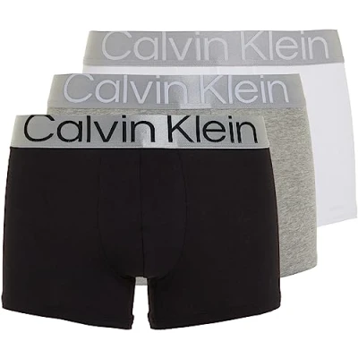 Abbildung von Calvin Klein Underwear Trunk 3 PACK Panties, Herren, Größe: XS, Black/white/grey heather