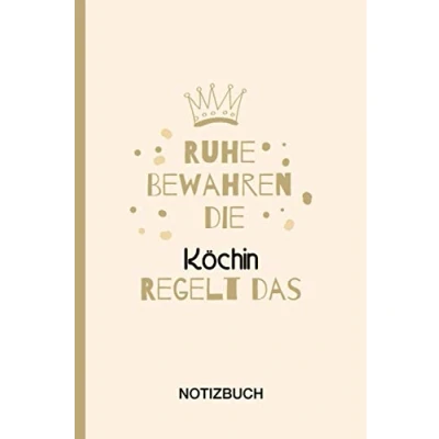 Abbildung von Ruhe Bewahren die Köchin Regelt das: A5 Notizbuch als Geschenk für eine /punktiert Geschenke zum GeburtstagGeburtstagsgeschenk Kollegin