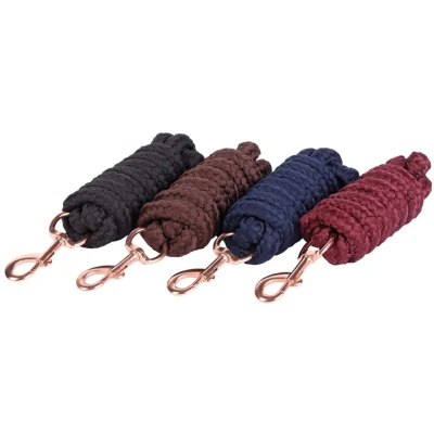 Abbildung von Harry&#039;s Horse Führstrick Soft Musketon Rosegold 1.8m Bordeaux