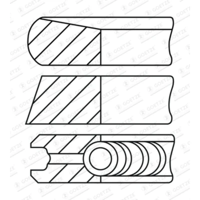 Abbildung von GOETZE ENGINE 08 450600 00 Kolbenringsatz 88