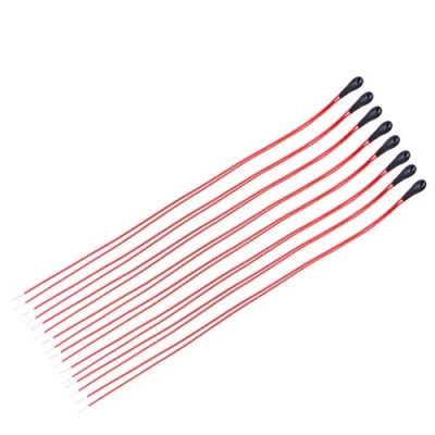 Abbildung von 10 stücke 1 Karat / 5 Ohm MF52B NTC Thermistor Widerstände Hohe Empfindlichkeit mit 60mm Lackdraht Temperatursensor(10K)