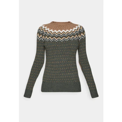 Abbildung von Fjällräven Damen Övik Knit Sweater Sweatshirt, Deep Forest, M EU