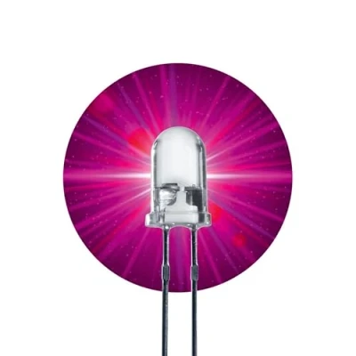 Abbildung von Lumetheus LED 5mm Farbe pink 15000 mcd 25 Stück Leuchtdiode extra hell 3V pinke lila violet Diode 2 Pin LEDs
