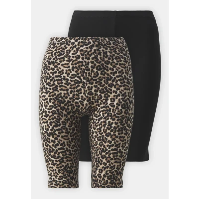 Abbildung von ONLY Onllive LOVE CITY 2 PACK Leggings Hosen, Damen, Größe: XS, Black/gingerroot