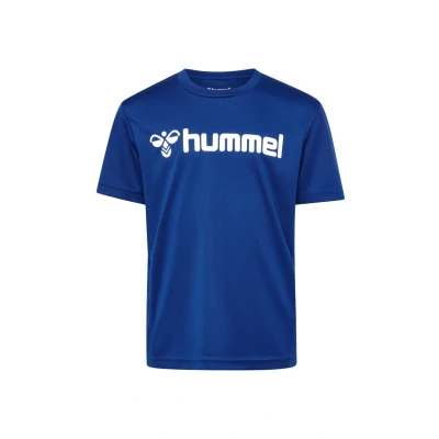 Abbildung von hummel Unisex Kinder Hmllogo Jersey S/S Kids T Shirt, True Blue, 116 EU