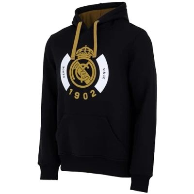 Abbildung von Real Madrid Kapuzen Sweatshirt, offizielle Kollektion Erwachsenengröße, Herren, M