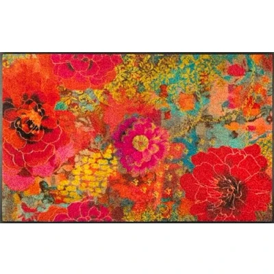 Abbildung von wash+dry Fußmatte, Flowerchains 75x120cm, innen und außen, waschbar, bunt