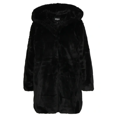 Abbildung von Urban Classics Curvy Ladies Hooded COAT Wintermantel, Damen, Größe: 3XL, Black