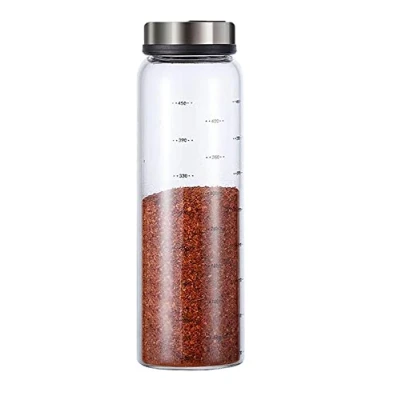 Abbildung von Salz und Pfefferstreuer mit verstellbaren Gießlöchern, Gewürzbehälter für Pfeffer Küche, Esstisch, Gästetische im Restaurant, Café oder Bistro, 500ml