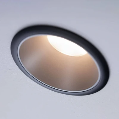 Abbildung von Paulmann 93408 LED Einbauleuchte Cole rund incl 3x6,5W dimmbar Einbaustrahler Schwarz, Silber Einbaulampe Kunststoff, Alu Zink Deckenspot 2700K