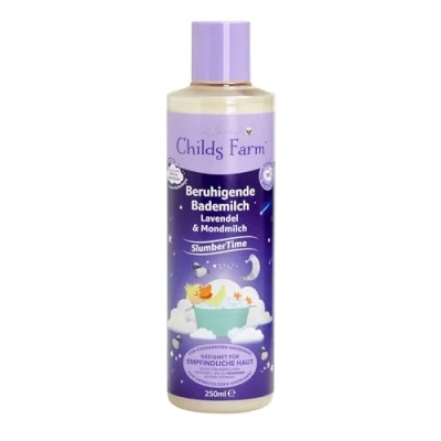 Abbildung von Childs Farm SlumberTime Beruhigende Bademilch Lavendel und Mondmilch 250 ml Sanftes Schaumbad vor dem Schlafengehen, für empfindliche oder zu Ekzemen neigende Neugeborene, Baby Kinderhaut.