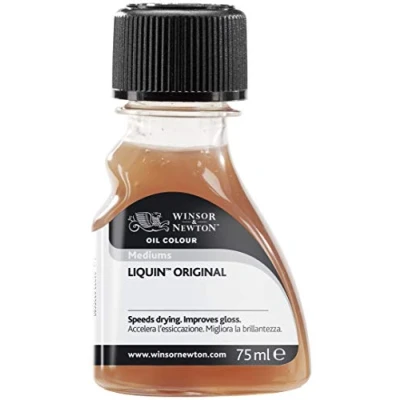 Abbildung von Winsor &amp; Newton 2621751 Ölmalmittel, Liquin Original, 75 ml Flasche, flüssiges Malmittel auf Alkydbasis, halbiert die Trocknungszeit von Ölfarben, steigert Transparenz, schützt vor Vergilbung