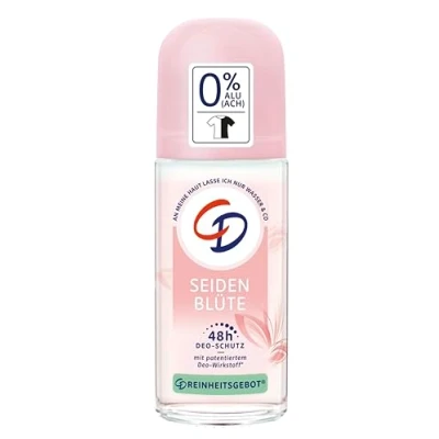 Abbildung von CD Deo Roll On &#039;Seidenblüte&#039; 1 x 50 ml, Deodorant ohne Aluminiumsalze, langanhaltender Schutz für 48 h, veganes Hautpflegeprodukt, empfindliche Haut geeignet