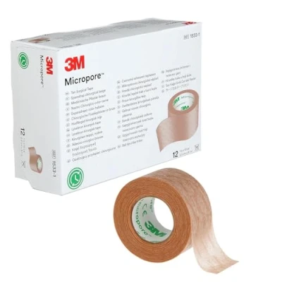 Abbildung von Micropore 1533 1 Pflasterverbände, hautfarben, 2,5 cm x 9,1 m (12 er pack)