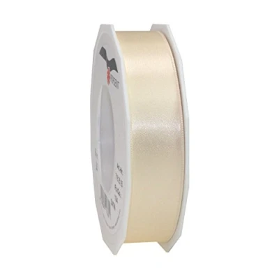 Abbildung von PRÄSENT C.E. Pattberg Satin crème, 25 m Satinband zum Einpacken von Geschenken, mm Breite, Geschenkband Dekorieren &amp; Basteln, Dekoband, Anlass