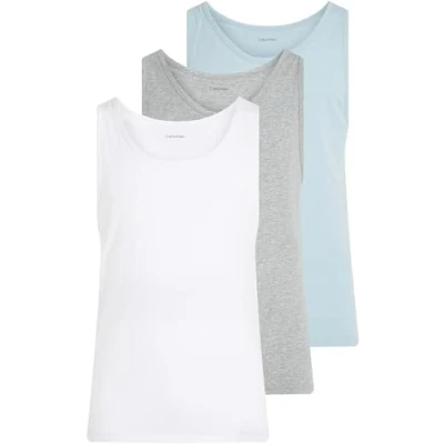 Abbildung von Calvin Klein Underwear TANK 3 PACK Unterhemd/shirt, Herren, Größe: Medium, White/grey heather/sterling blue