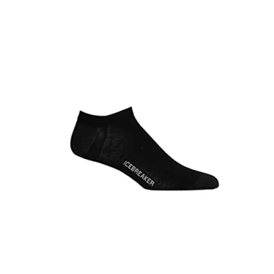 Abbildung von Icebreaker Herren Lifestyle Fine Gauge No Show Socken, Schwarz/Schnee, Medium