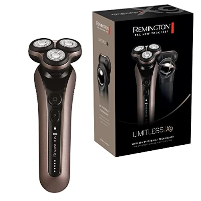 Abbildung von Remington Elektrischer Rasierer Herren X9 [Nass &amp;Trocken Rassierapparat] 360PivotBall Drehgelenk (flexible Scherköpfe,Detailtrimmer,PowerSense,Akkubetrieb,USB Ladefunktion) Rotationsrasierer XR1790