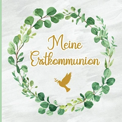 Abbildung von Erinnerungsbuch Kommunion: Gästebuch Kommunion zum Eintragen für Mädchen und Jungen Erinnerungsalbum Glückwünsche zur Erstkommunion