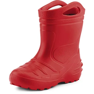 Abbildung von Ladeheid Gummistiefel Kinder federleichte Eva Regenstiefel für Mädchen und Jungen Thermo gefüttert KL051 (Rot, 26 EU)
