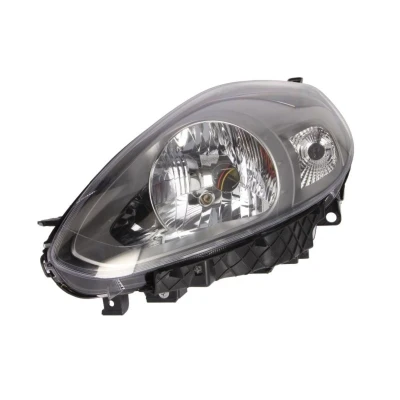 Abbildung von ALKAR 2775349 Scheinwerfer links W5W, H4, W21W mit Tagfahrlicht Elektromotor Gehäuse schwarzem Innenteil FIAT: Punto Evo Hatchback