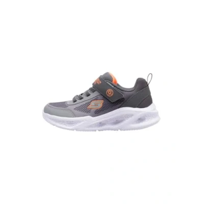 Abbildung von Skechers Meteorlights Sneaker low für Kinder, Größe: 32, Charcoal/gray/orange Schuhe