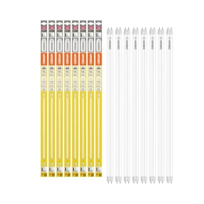 Abbildung von OSRAM Kosteneffiziente LED Röhren für elektromagnetische Vorschaltgeräte, 6.6 W, G13, Tube, double ended, 3000 K, LEAD FREE Glas, Warm weiß, 8 er Pack
