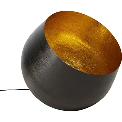 Abbildung von Kare Design Bodenleuchte Apollon Smooth, Schwarz, Ø50cm, Bodenstehleuchte, Bodenlampe, Lampe, Licht Deko, Leuchtmittel nicht inklusiv