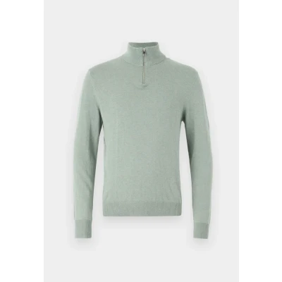 Abbildung von Jack &amp; Jones Jjeemil HALF ZIP Strickpullover, Herren, Größe: Medium, Iceberg green