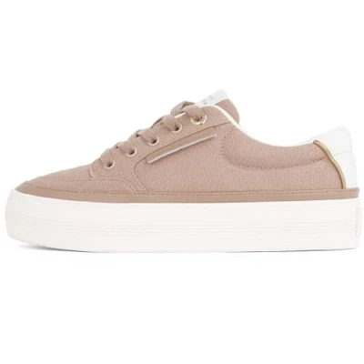 Abbildung von Tommy Hilfiger Damen Vulcanized Sneaker Essential Textile Plateau, Braun (Claystone), 41