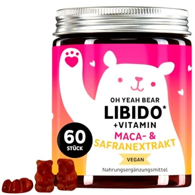 Abbildung von Maca Komplex mit hochdosiertem Maca, Selen, Safranextrakt &amp; Tribulus Terrestris Fruchtextrakt 60 Stück Vegan Bears with Benefits