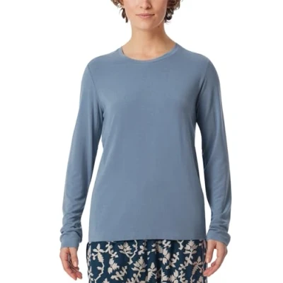 Abbildung von Schiesser Damen Schlafshirt Langarm Modal Mix + Relax Nachthemd, blaugrau_182108, 36
