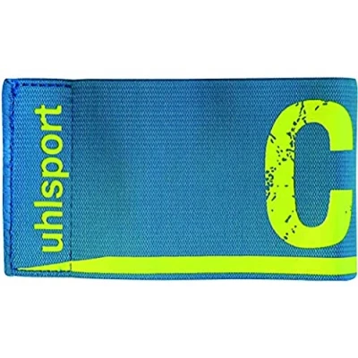 Abbildung von uhlsport 1006750020001 Unisex Kinder Kapitän Armreif, Cyan/Weiß, Einheitsgröße