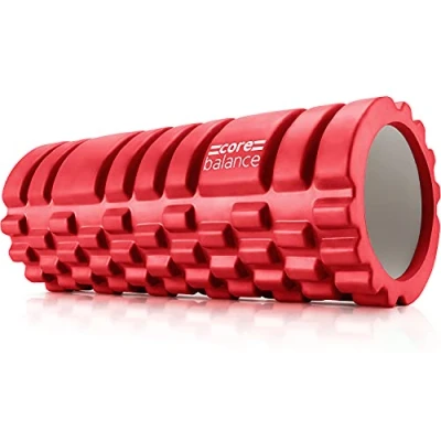 Abbildung von Core Balance Faszienrolle Rücken Wirbelsäule und Ganzkörper für Tiefengewebemassage Texturierter Sport Foam Roller zur Massage von Triggerpunkten Fitness, Gym, Physio