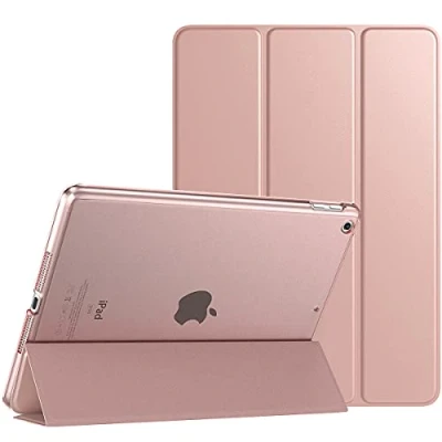 Abbildung von TiMOVO Hülle für iPad 9. Generation 2021/iPad 8. 2020/iPad 7. 2019, Ultra Dünn Durchscheinend Schutzhülle Smart Cover mit Auto Schlafen/Wachen 10,2 Zoll,Roségold