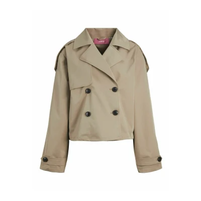 Abbildung von JJXX Carlie Short Unisex Trenchcoat, Damen, Größe: Small, Twill